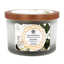 Load image into Gallery viewer, Jasmine and Crystal Quartz Gemstone Candle - Spiritual Balance