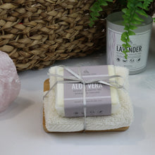 Load image into Gallery viewer, Soap, Cloth & Wooden Dish Gift Set