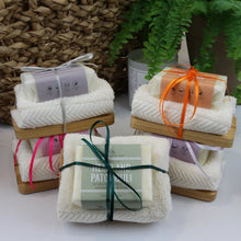 Load image into Gallery viewer, Soap, Cloth & Wooden Dish Gift Set
