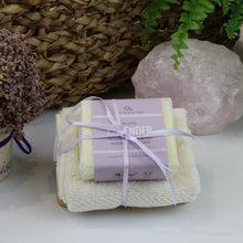 Load image into Gallery viewer, Soap, Cloth & Wooden Dish Gift Set
