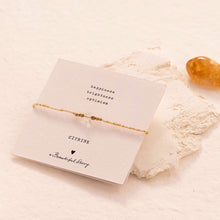 Load image into Gallery viewer, Iris Card Citrine Gold Colored Bracelet