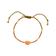 Load image into Gallery viewer, Iris Card Rose Quartz Gold Colored Bracelet
