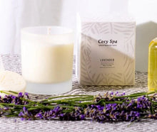 Load image into Gallery viewer, Lavender Soy Wax Cosy Spa Boxed Candle (Vegan)