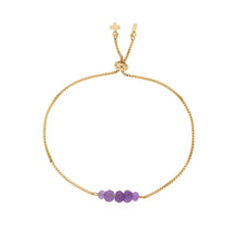 Load image into Gallery viewer, Amethyst & Gold Bracelet frá Charged