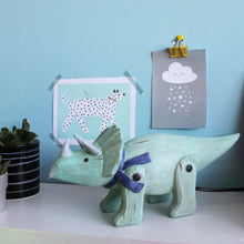 Load image into Gallery viewer, Wood Effect Cute Triceratops Light