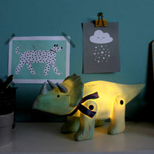 Load image into Gallery viewer, Wood Effect Cute Triceratops Light