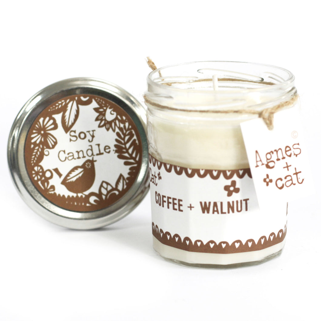 A&C Jam Jar Candle-Coffee and Walnut