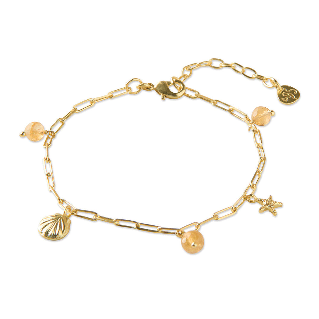 Imaginary Citrine Bracelet Gold Plated