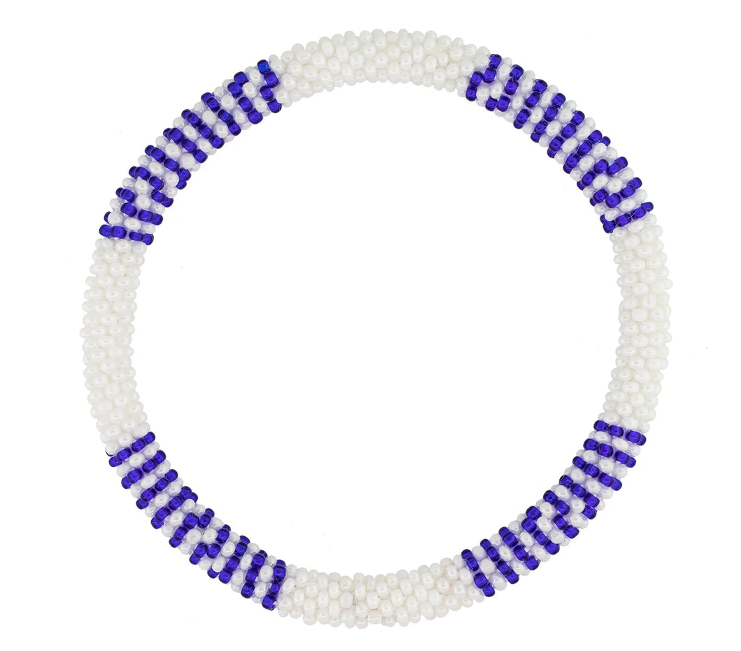 Men's Roll-On® Bracelet - Blue and White