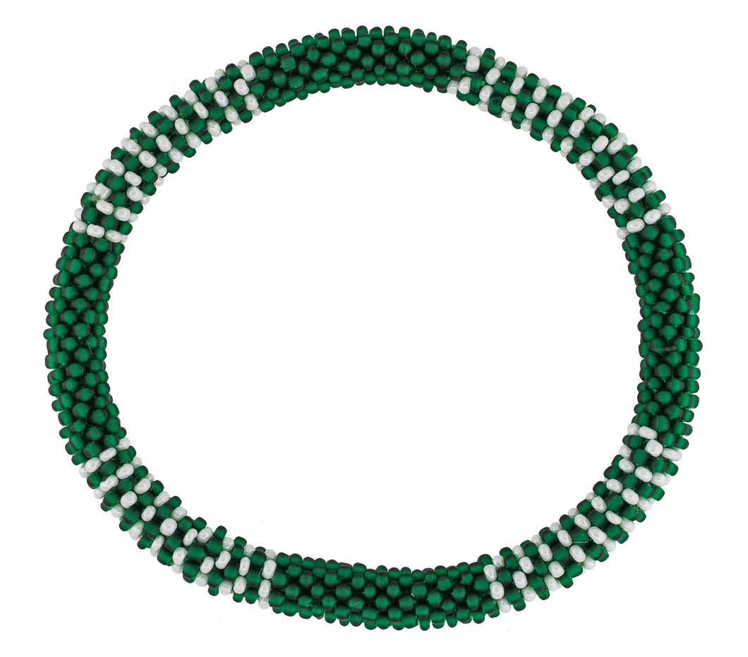 Men's Roll-On® Bracelet - Green and White