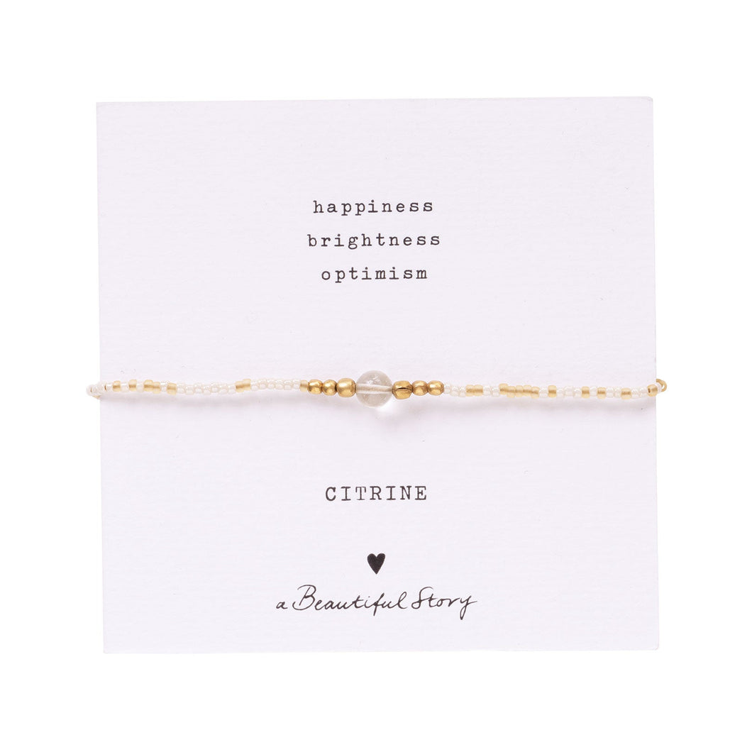 Iris Card Citrine Gold Colored Bracelet