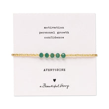 Load image into Gallery viewer, Essential Aventurine Bracelet Gold Colored
