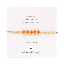 Load image into Gallery viewer, Essential Carnelian Bracelet Gold Colored
