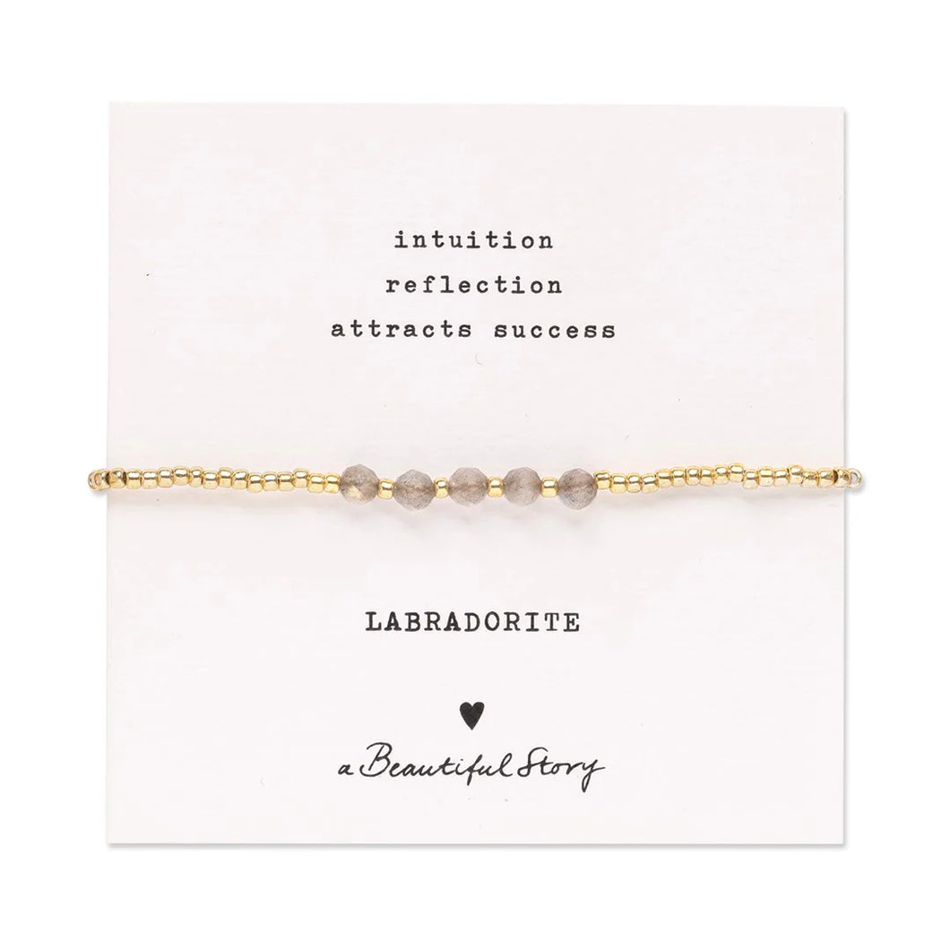 Essential Labradorite Bracelet Gold Colored