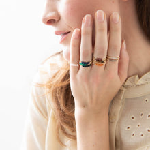 Load image into Gallery viewer, Beauty Labradorite Gold Colored Ring - S/M
