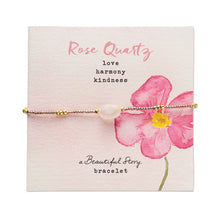 Load image into Gallery viewer, Wanting Rose Quartz Bracelet Gold Colored
