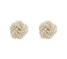 Load image into Gallery viewer, Rosette Earrings Cream
