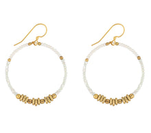 Load image into Gallery viewer, Colorblocked Brass Hoops Palm Springs

