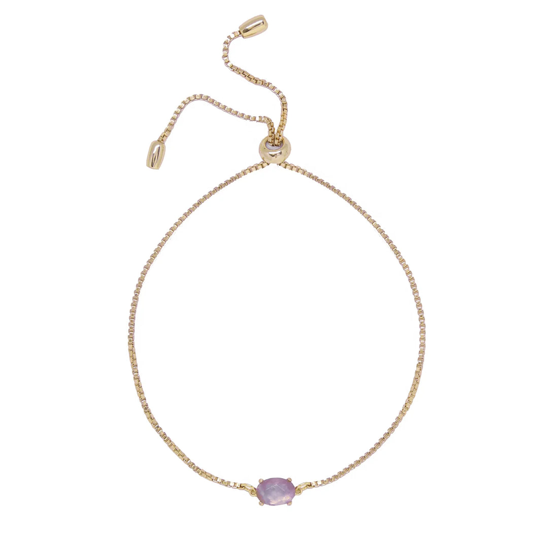 AMETHYST & GOLD BRACELET