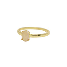 Load image into Gallery viewer, ROSE QUARTZ &amp; GOLD STACKING STONE RING
