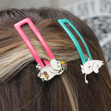 Load image into Gallery viewer, Moomin and Snorkmaiden Enamel Hairclips
