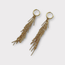 Load image into Gallery viewer, Tassel Threader Earring Gold
