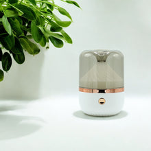 Load image into Gallery viewer, Urban Aroma Diffuser White &amp; Bronze- USB - Colour Change
